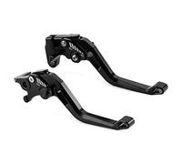 PSLER Levier D'embrayage de Levier de Frein Moto, 1 Paire de Leviers Longueur 147 mm / 5,8 pouces Ensemble de Leviers D'embrayage et de Frein, pour MT-125 R125 2014-2021 (Noir)