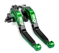 PSLER Levier D'embrayage de Levier de Frein Moto, 1 Paire de Leviers Longueur 185 mm / 7,28 pouces Ensemble de Leviers D'embrayage et de Frein, pour Kawasaki ER-6F ER-6N 2009-2016 (Vert)