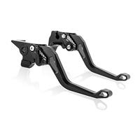 PSLER Levier D'embrayage de Levier de Frein Moto, 1 Paire de Leviers Longueur 185 mm / 7,3 pouces Ensemble de Leviers D'embrayage et de Frein, pour MT-03 2005-2009(Noir)