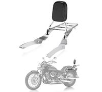 PSLER Moto Sissy Bar, Porte Bagages,Coussin Dossier Passager pour Yamaha V-Star Drag Star 650 400 Custom
