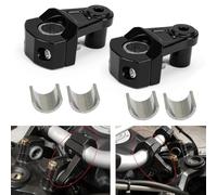 PSLER Rehausseurs de guidon pivotants de 5,1 cm - Support universel pour guidon de moto pour collier de serrage de guidon de 22 mm et 28 mm, noir