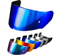 PSLER Visière de Casque pour LS2 Outer FF320 Rapid FF353 Assault FF328 Stream FF800, Visière Teintée pour Casque de Moto Accessoires de Remplacement(Bleu Profond)