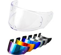 PSLER Visière de Casque pour LS2 Outer FF320 Rapid FF353 Assault FF328 Stream FF800, Visière Teintée pour Casque de Moto Accessoires de Remplacement(Transparent)