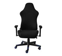 PSNKLMM 4 pièces Housses de Chaise de Jeu avec accoudoir Spandex épissure Housse de siège de Bureau for Ordinateur Fauteuil Protecteur Cadeira Gamer(T3-Grid-Black)