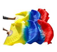 PSNKLMM Accessoires Danse du Ventre Fans de Soie Performance sur scène en dégradé Couleur(Color 24,L-180x90cm)