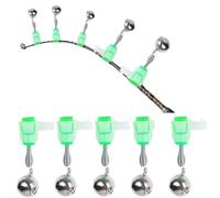 PSNKLMM Alarme D'appât D'indicateur De Pêche Cloches Simples 10 Pièces | Cloche d'alerte sonore forte, Clips for canne à pêche de nuit, matériel de pêche en plein air