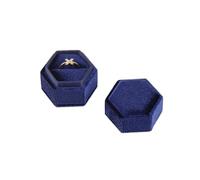 PSNKLMM Boîte à bagues carrée octogonale vintage simple et double avec couvercle amovible, boîte de rangement for boucles d'oreilles, demande en mariage, bague, pendentif(Purple-S,Pendan box)
