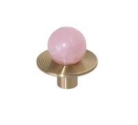PSNKLMM Boutons de luxe en laiton et pierre naturelle, poignée meuble, commode, tiroir, quincaillerie meubles verte élégante(C-4079-Pink)