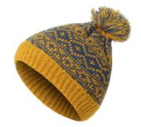 PSNKLMM Chapeau De Ski Hiver Chaud Tricoté Bonnet Câble Bobble Pom Laine Casquette Pour Course, VéLo Sports De Plein Air(Yellow)
