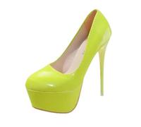 PSNKLMM Chaussures à talons hauts semelles épaisses enfiler Hauteur du talon embouchure peu profonde(Green,42)