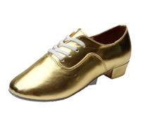 PSNKLMM Chaussures de Danse for Hommes et Femmes, Baskets Latine, Jazz, Tango, for garçons(Gold,41)