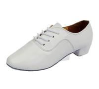 PSNKLMM Chaussures de Danse for Hommes et Femmes, Baskets Latine, Jazz, Tango, for garçons(White,27)