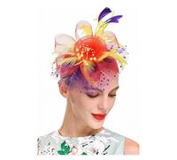 PSNKLMM Coiffe De Mariée En Plumes For Bal Fin D'année, Épingle À Cheveux Fil Filet, Fleur, Petit Chapeau Exquis For Femmes, Fascinateur For Fille Pour Mariages, FêTes, FêTe D'Anniversaire(P)