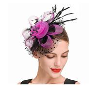 PSNKLMM Coiffe De Mariée En Plumes For Bal Fin D'année, Épingle À Cheveux Fil Filet, Fleur, Petit Chapeau Exquis For Femmes, Fascinateur For Fille Pour Mariages, FêTes, FêTe D'Anniversaire(J)