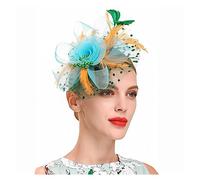 PSNKLMM Coiffe De Mariée En Plumes For Bal Fin D'année, Épingle À Cheveux Fil Filet, Fleur, Petit Chapeau Exquis For Femmes, Fascinateur For Fille Pour Mariages, FêTes, FêTe D'Anniversaire(N)