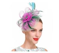 PSNKLMM Coiffe De Mariée En Plumes For Bal Fin D'année, Épingle À Cheveux Fil Filet, Fleur, Petit Chapeau Exquis For Femmes, Fascinateur For Fille Pour Mariages, FêTes, FêTe D'Anniversaire(M)
