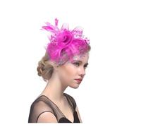 PSNKLMM Coiffe De Mariée En Plumes For Bal Fin D'année, Épingle À Cheveux Fil Filet, Fleur, Petit Chapeau Exquis For Femmes, Fascinateur For Fille Pour Mariages, FêTes, FêTe D'Anniversaire(D)