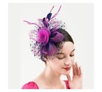 PSNKLMM Coiffe De Mariée En Plumes For Bal Fin D'année, Épingle À Cheveux Fil Filet, Fleur, Petit Chapeau Exquis For Femmes, Fascinateur For Fille Pour Mariages, FêTes, FêTe D'Anniversaire(O)