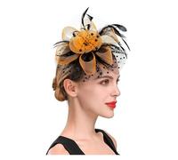 PSNKLMM Coiffe De Mariée En Plumes For Bal Fin D'année, Épingle À Cheveux Fil Filet, Fleur, Petit Chapeau Exquis For Femmes, Fascinateur For Fille Pour Mariages, FêTes, FêTe D'Anniversaire(L)
