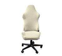 PSNKLMM Housse De Chaise De Jeu en Polaire Élastique, Housse De Siège D'ordinateur, Housse De Chaise De Bureau À Levage Rotatif avec Étui D'accoudoir(Beige2)