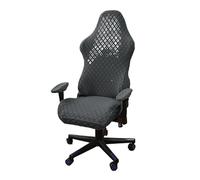 PSNKLMM Housse De Chaise De Jeu en Polaire Élastique, Housse De Siège D'ordinateur, Housse De Chaise De Bureau À Levage Rotatif avec Étui D'accoudoir(Dark grey2)