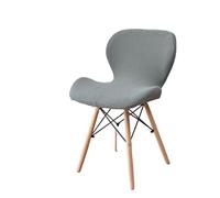 PSNKLMM Housse de Chaise en Jacquard, Coque réglable, élastique, for Salle à Manger, Dos Rond, Extensible, for la Maison, Luxe, hôtel, Banquet, Tabouret(Grey)