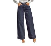 PSNKLMM Jean Large for Femme, Pantalon Taille Haute, Couleur Unie, Chic, décontracté, for Le Bureau, la Rue, Printemps-Automne(XL)