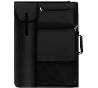 PSNKLMM Portfolio d'art 18 x 24, avec Sac à Dos et fourre-Tout, Format Moyen(Black)