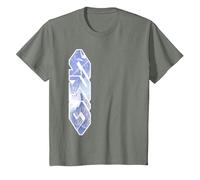 PSO2 New Genesis ARKS Logo (Halfa) T-Shirt, Enfant, Vert Kaki chiné, 4 Ans