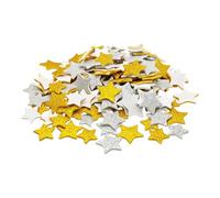 pson Lot de 150 autocollants en mousse EVA à paillettes pour scrapbooking, fabrication de cartes, décoration d'intérieur (étoile, doré et argenté)