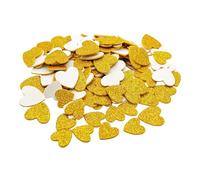 pson Lot de 150 autocollants en mousse EVA à paillettes pour scrapbooking, fabrication de cartes, décoration d'intérieur (cœur, doré)