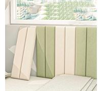 PSRONYAOG Lot de 10 panneaux muraux autocollants anti-collision en cuir épais pour chambre à coucher, chevet, planche souple anti-collision (gris clair)