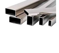 PSRONYAOG Lot de 2 petits tubes carrés creux en acier inoxydable 304 - Petit diamètre - 4 x 6 x 8 - 5 x 10 - 5 x 12 x 0,5 mm