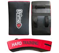 PSS Bouclier De Frappe Pao Boxe Incurvé Patte d’Ours Muay Thaï Kickboxing MMA Karaté Taekwondo Krav Maga Vendu à l’Unité, 1111 Noir & Rouge