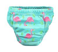 Pss! - Couche de Bain pour Bébé - Modèle Pink Flamingo - Pour Bébés de 3 à 8 kg - Taille M - Unisexe - Design Multicolore - Absorbante et Réutilisable - Imperméable et Confortable - 1 Unité