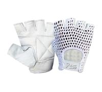 Pss Mitaines Gants Sans Demi Doigts Fitness Musculation Conduite Vélo Cyclisme Gants Cuir Mailles Rembourré Toute Saison Blanc Multicolore