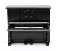 Pssopp 1/12 Pianos Réalistes Modèle Maison de Poupée Piano Miniature, échelle 1:12 Mini Maison de Poupée Modèle d'instrument de Musique Ornement pour Bricolage Ornements de Paysage Miniatures (Black)