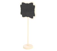 Pssopp 10 Ensembles de Décoration de Table de Tableau à Craie Réutilisable, étiquettes de Plantes en Bois, Mini Panneaux de Tableau Noir avec Tige, Faciles à Nettoyer pour le Marquage et les (forme