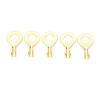 Pssopp 100 Pièces Cosses à Anneau à Sertir en Laiton, Conception Fermée Haute Température et Résistance Mécanique Bonne conductivité Isolation et Effet d'étanchéité pour Basse Fréquence