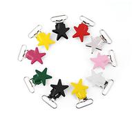 Pssopp 10pcs Clips de Suspense Rond en Métal, Support de Sucette de Bricolage Multicolore pour les Jouets de Dentition et les Couvertures bébé