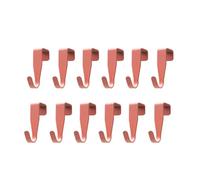 Pssopp 12 Pièces Crochets de Porte-serviettes, Utilisation Multi-scènes, Permettant D'économiser de L'espace à la Maison, en Acier au Carbone Robuste sur les Crochets de Porte pour (rouge)