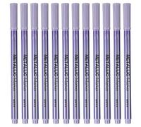 Pssopp 12 Pièces Marqueur Métallique Stylo Marqueur de Peinture, Marqueurs d'art Pointe Fine Couleurs Vives avec Encre Permanente pour Papier Toile Tissu Roche Peinture 12 Pièces Métallique Stylo