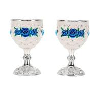 Pssopp 2 Gobelets Médiévaux en Métal, Gobelets Décoratifs Peints à L’émail, 2 Pièces,76 Pouces, for Décoration de Table et Fêtes à Thème
