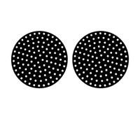 Pssopp 2 PCS Doublures en Silicone pour Friteuse à Air, Accessoires de Cuisson Réutilisables, 23 Cm, Résistance à la Chaleur 230°C, for Friteuse à Air (BLACK)