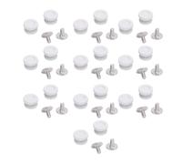 Pssopp 20 Ensembles de Crochets en Dentelle pour Bottes en Laiton, Boucle à Rivets pour Réparation de Chaussures, Bottes de Travail de Randonnée avec Vis, Raccords pour Camping, Escalade, (WHITE)