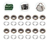 Pssopp 300 Eyelets Gommet Set, Acier Inoxydable Installation Facile à Coudre Multifonctionnelles Eyelets avec Laveuses pour Artisanat en Cuir Sandales (8 mm) (Bronze)