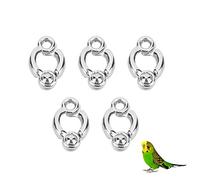 Pssopp 5 Pcs Perroquet Jambe Anneau Perroquet Pied Chaîne en Métal Pet Oiseau Activité Ouverture Formation Pied Anneau Accessoires Perroquets Cage Fournitures(No.5)