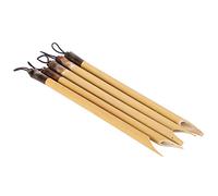 Pssopp 5 pièces Stylo en Bambou polymère en céramique Outils de Mise en Forme Stylo de Calligraphie en Bambou Naturel pour la Pratique Anglaise écriture Fournitures Scolaires à la Maison(#1)