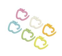 Pssopp 50PCS Marqueurs de Point en Spirale pour le Crochet et le Tricot, Conception Ouverte, Alliage de Zinc, Marqueurs de Verrouillage Inspirés des Fruits Colorés pour le Tricot, (En forme de fruit