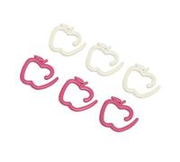 Pssopp 50PCS Marqueurs de Point en Spirale pour le Crochet et le Tricot, Conception Ouverte, Alliage de Zinc, Marqueurs de Verrouillage Inspirés des Fruits Colorés pour le Tricot, (En forme de fruit